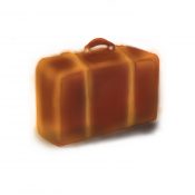 clip art brown suitcase